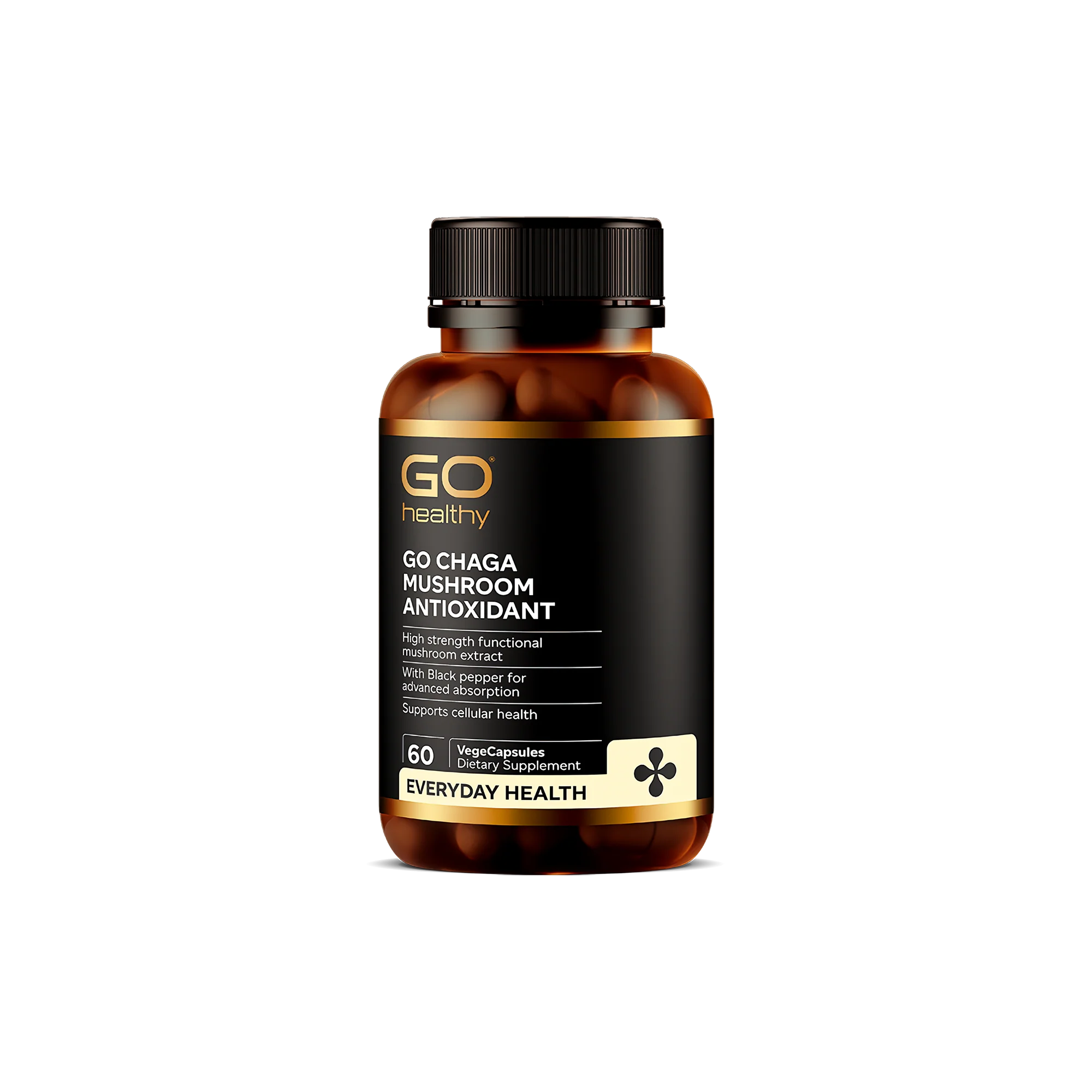 Go Healthy Go Chaga Mushroom Antioxidant 60 VegeCapsules