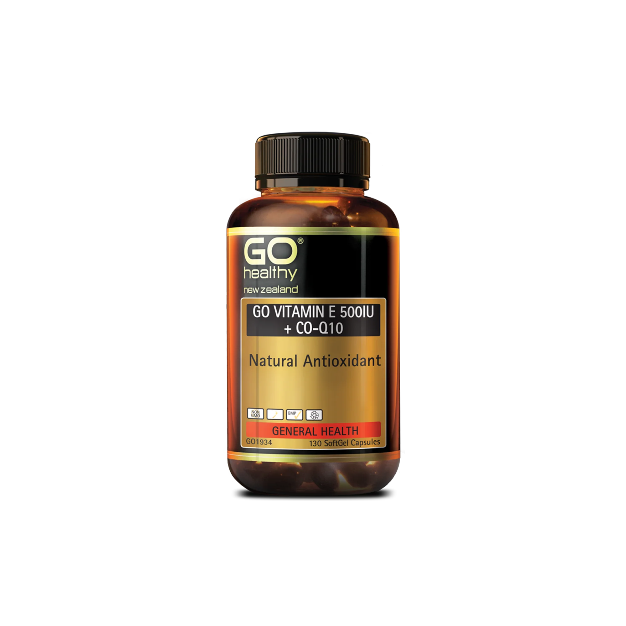 GO Healthy Go Vitamin E 500IU + Co-Q10 130 Soft Gels - Image 3