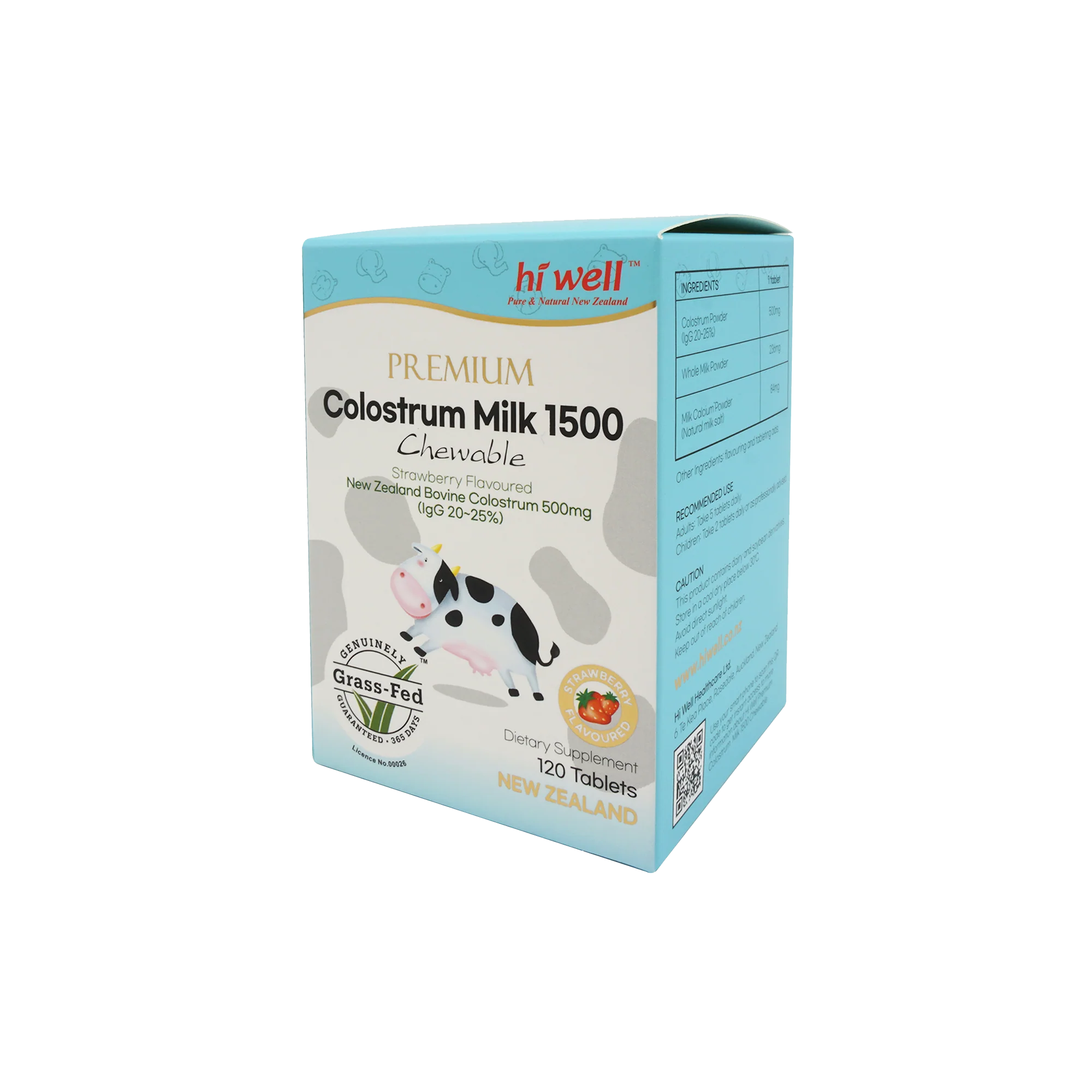 Hi Well Premium Colostrum 1500 120 Chewable Tablets - Image 3