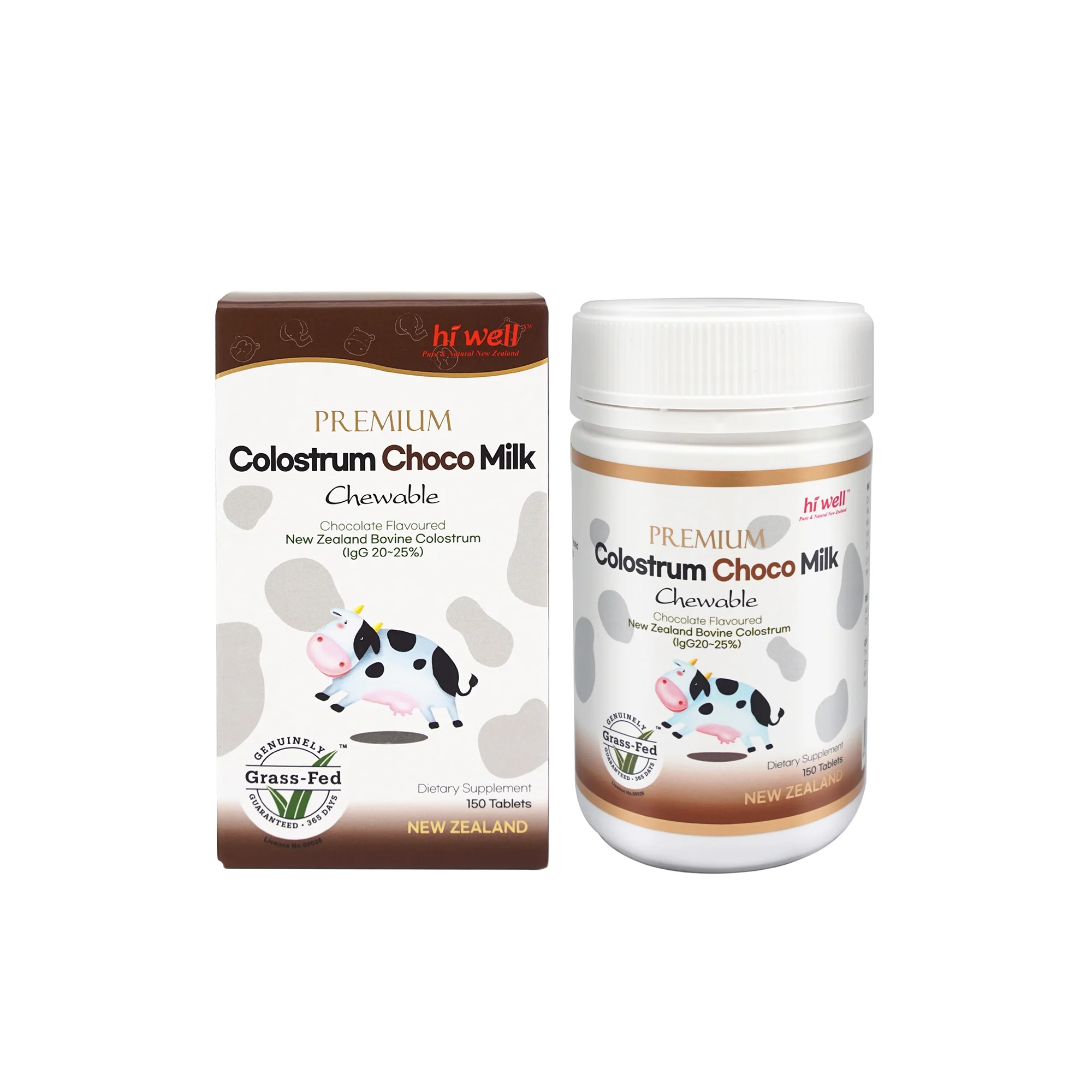 Hi Well Premium Colostrum Choco Milk 150 Chewable Tablets - Image 5