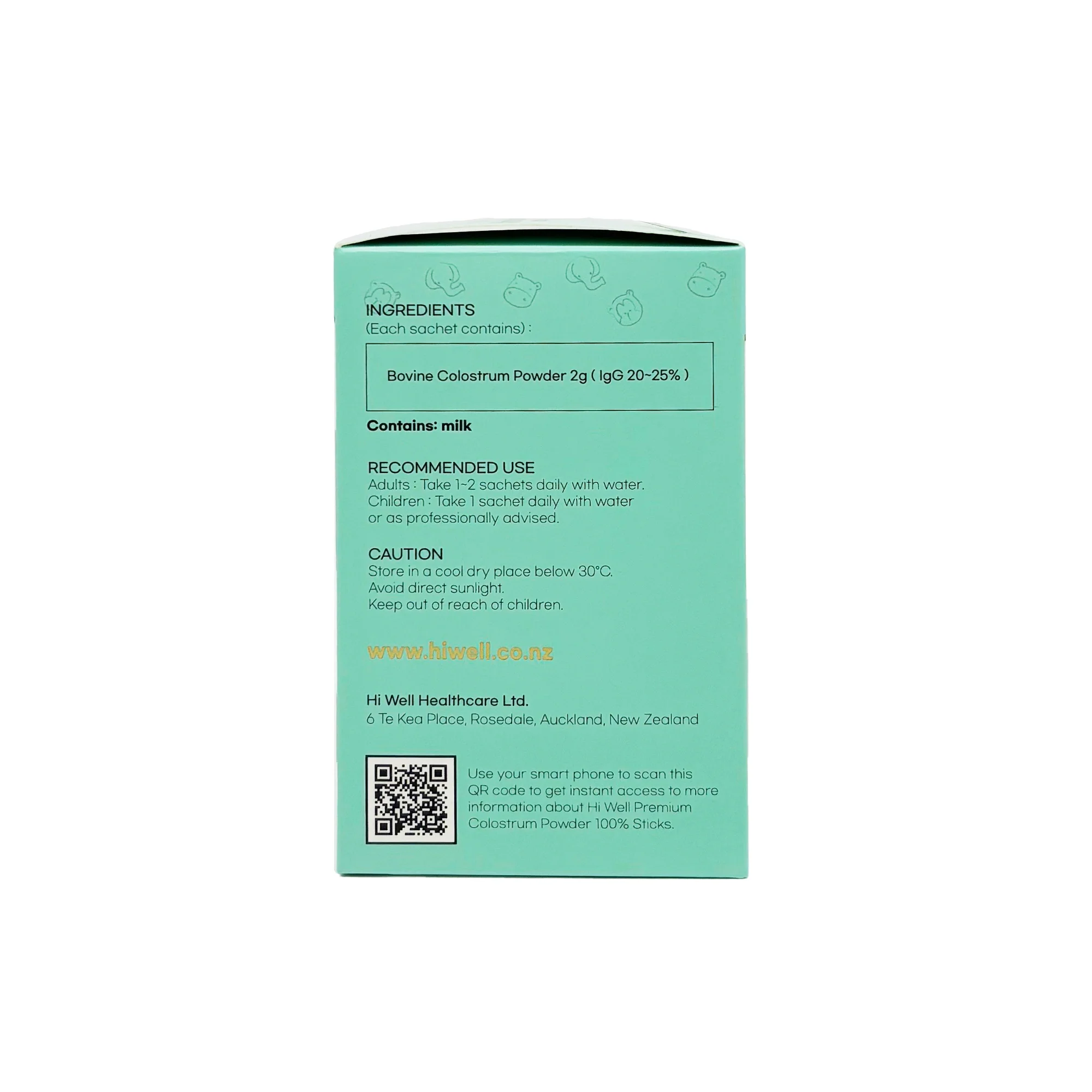 Hi Well Premium Colostrum Powder 100% 60g(2g x 30 Sticks) - Image 4