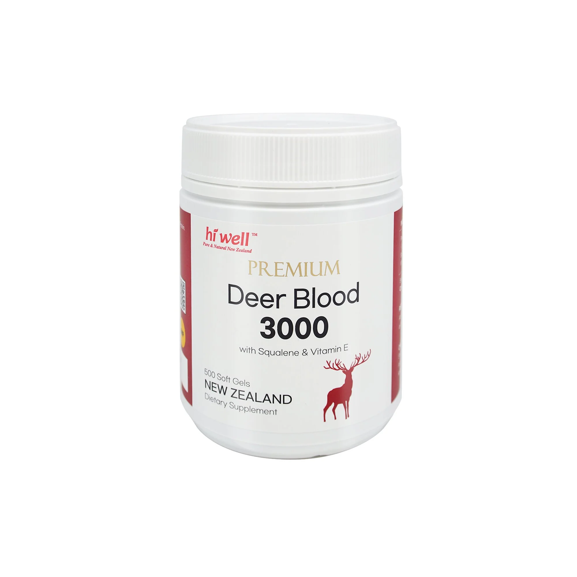 Hi Well Premium Deer Blood 3000 + Squalene and Vitamin E 500 Softgels - Image 3