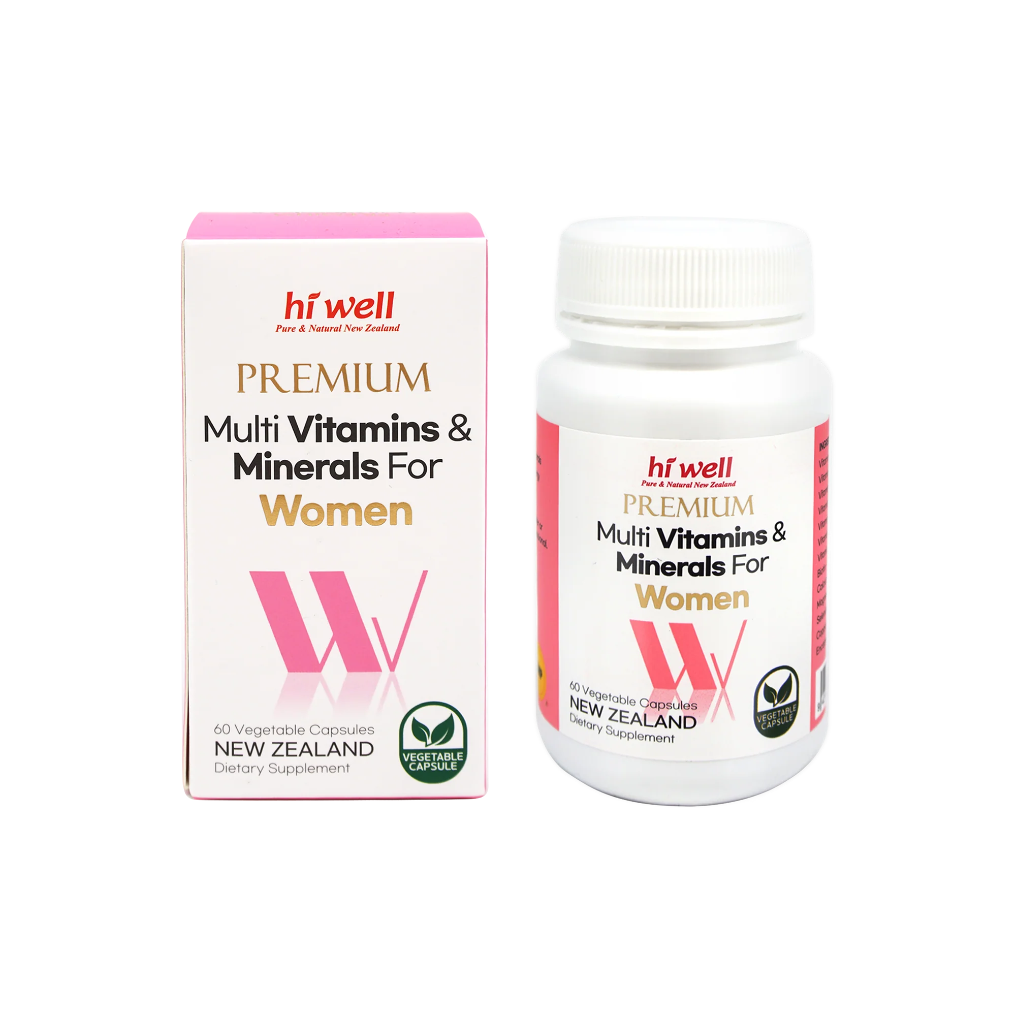 Hi Well Premium MultiVitamins&Minerals for Women 60 Vege Capsules - Image 3