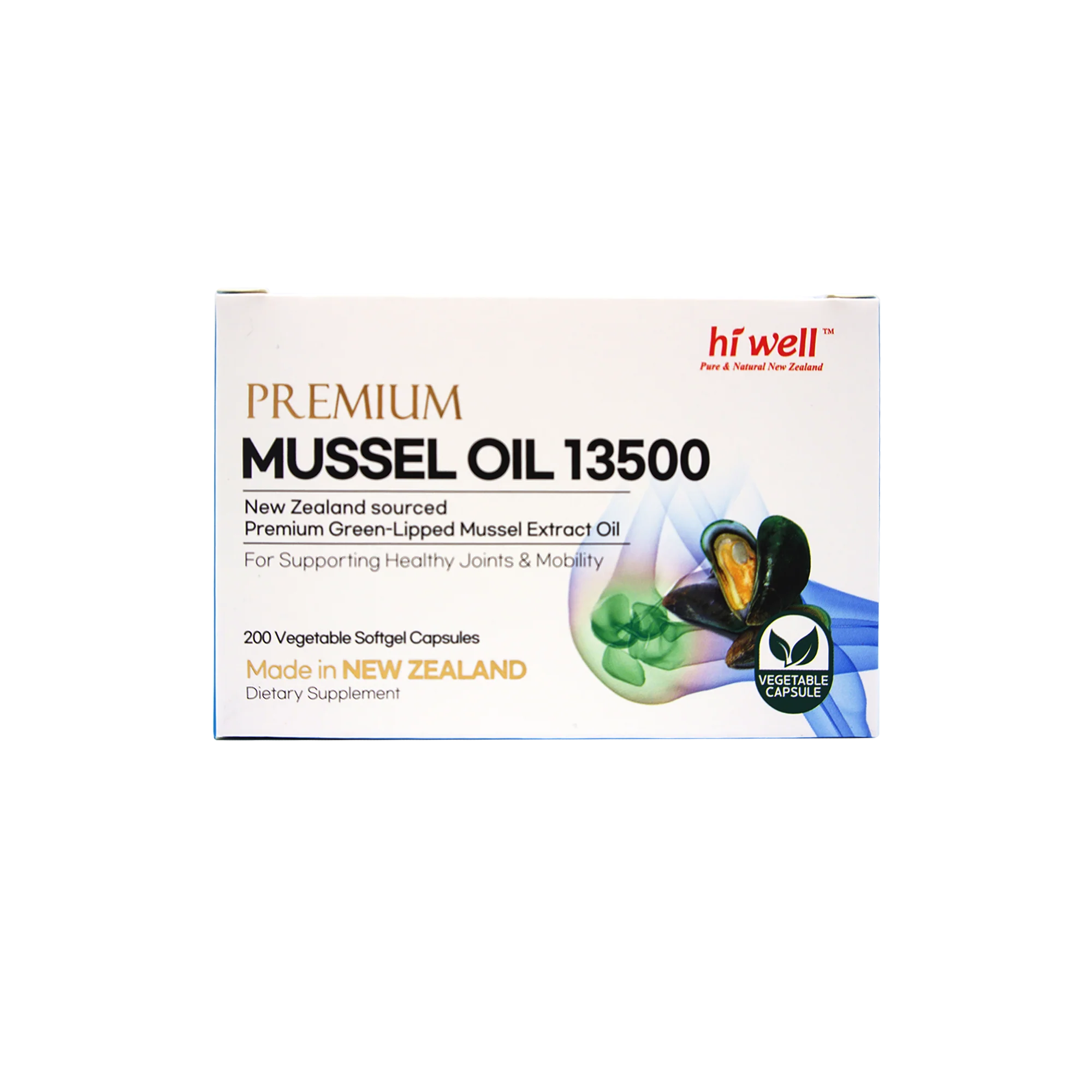 Hi Well Premium Mussel 13500 200 Vegetable Softgel Capsules - Image 2