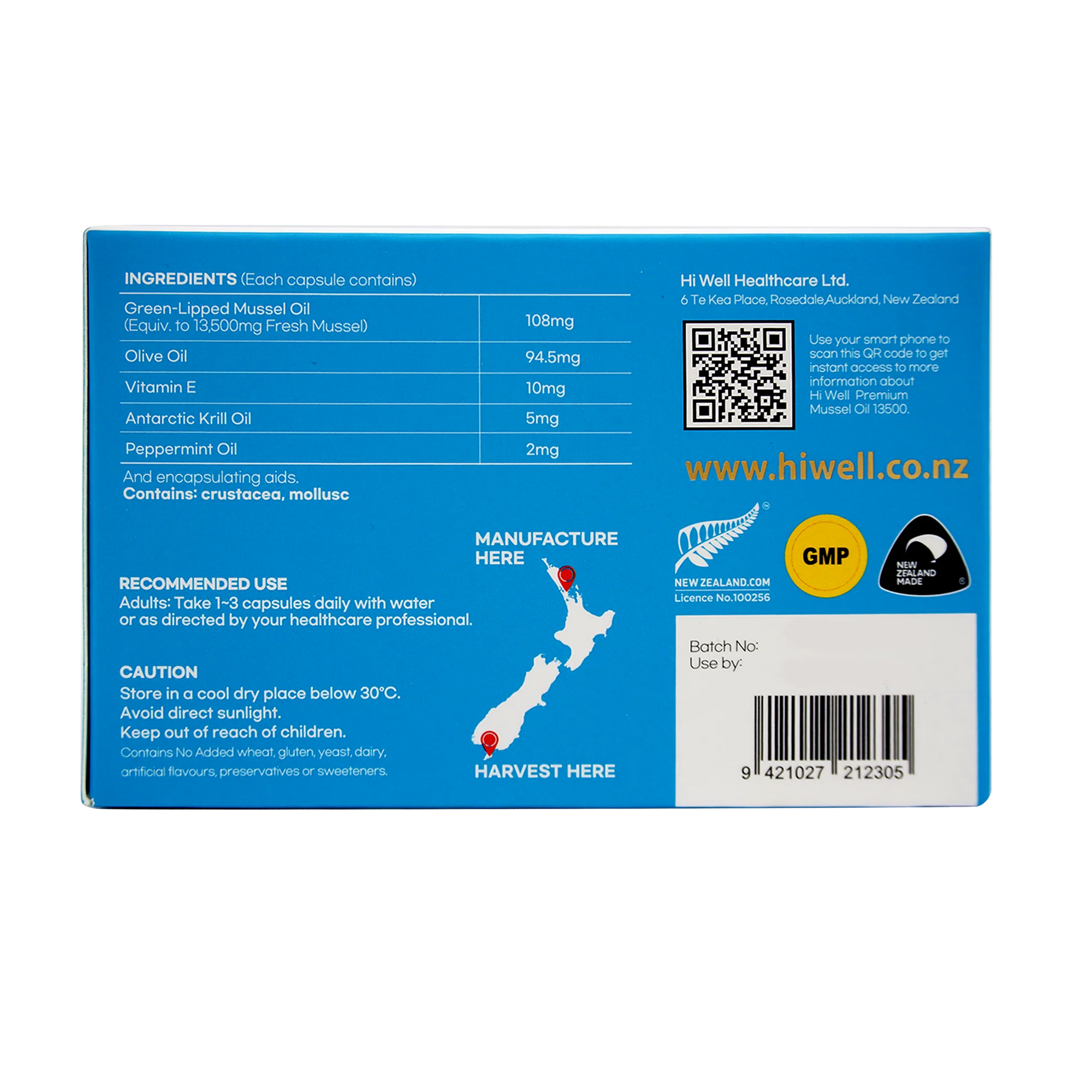 Hi Well Premium Mussel 13500 200 Vegetable Softgel Capsules - Image 6