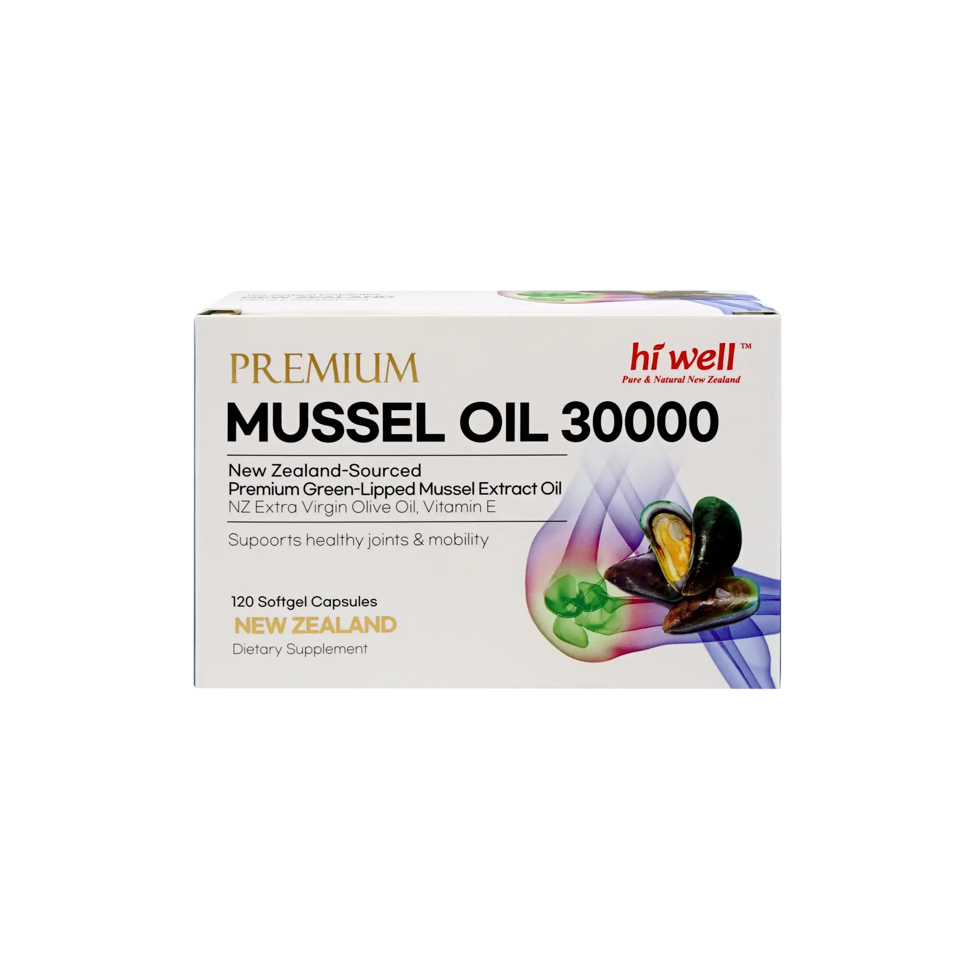 Hi Well Premium Mussel Oil 30000 120 Softgel Capsules