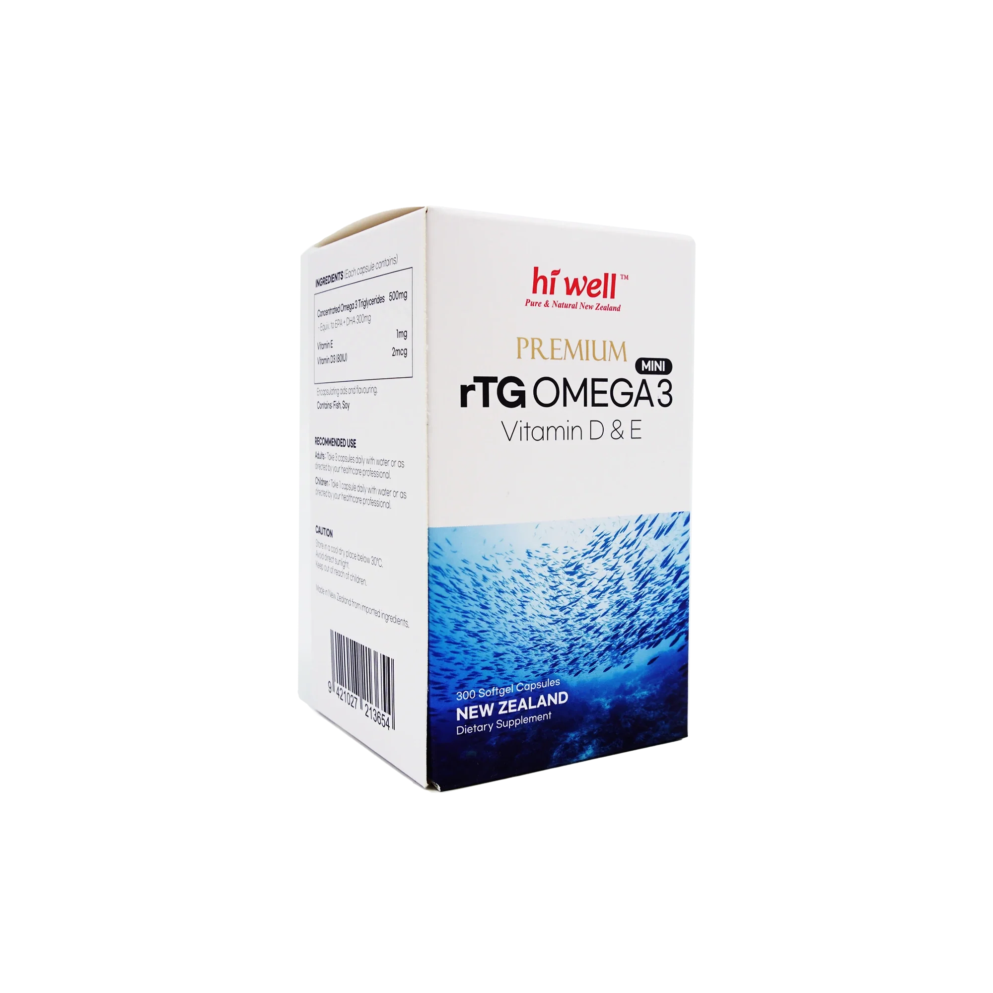 Hi Well Premium rTG Omega 3 MINI Vitamin D&E 300s - Image 4