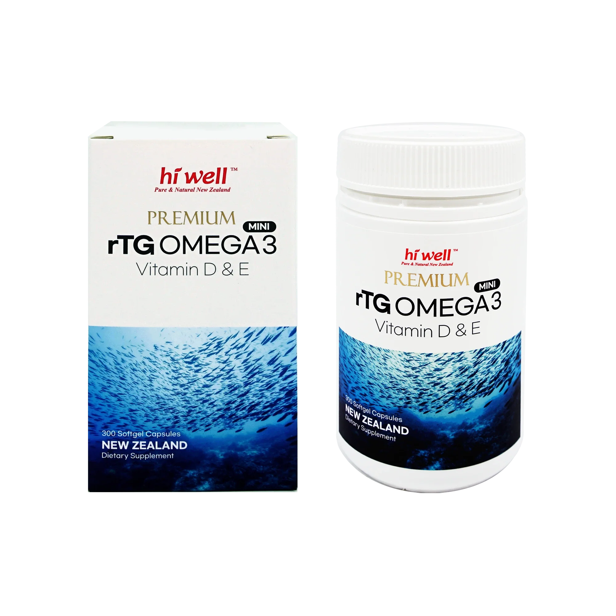 Hi Well Premium rTG Omega 3 MINI Vitamin D&E 300s - Image 5