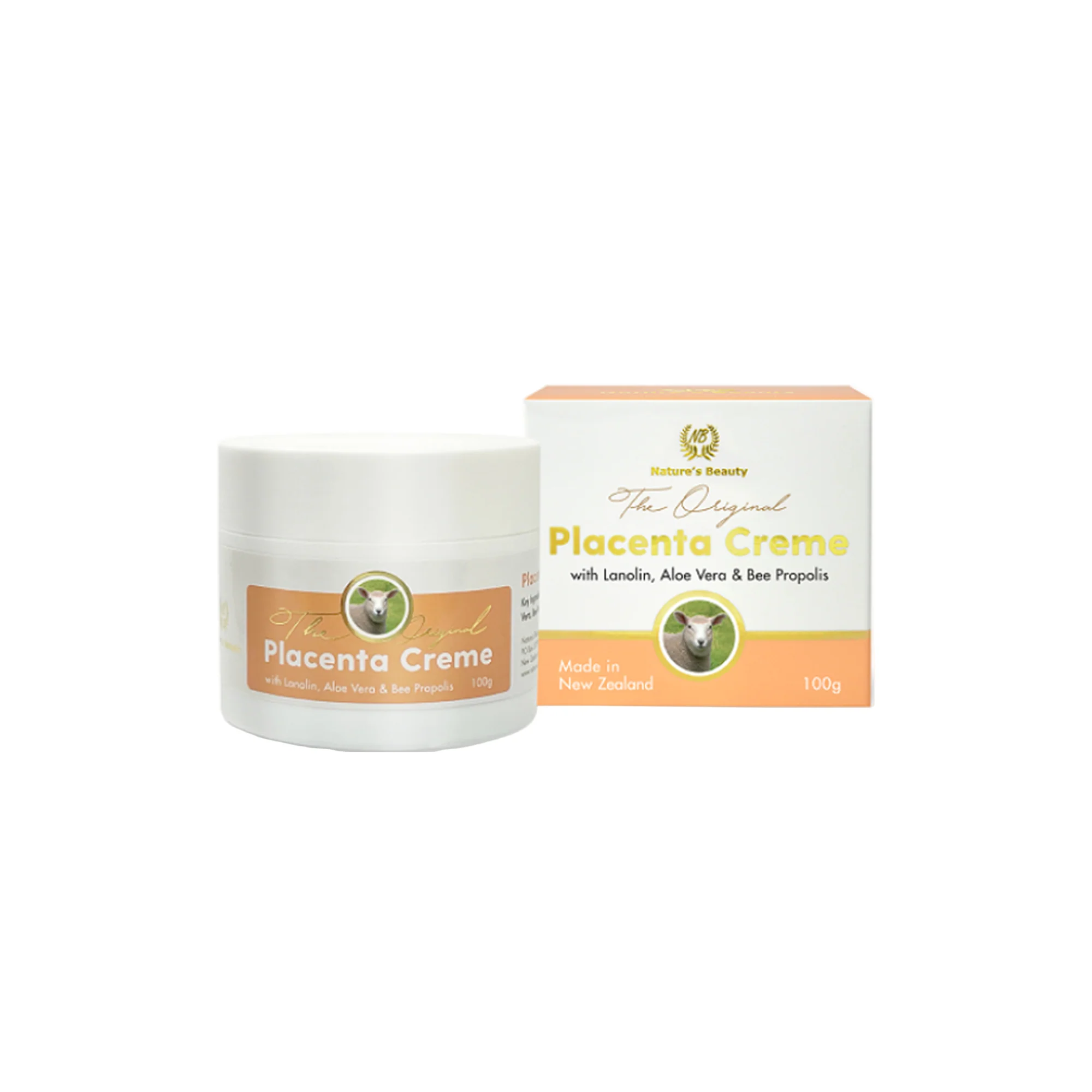 Natures Beauty Placenta Creme with Lanolin Aloe Vera and Bee Propolis 100g