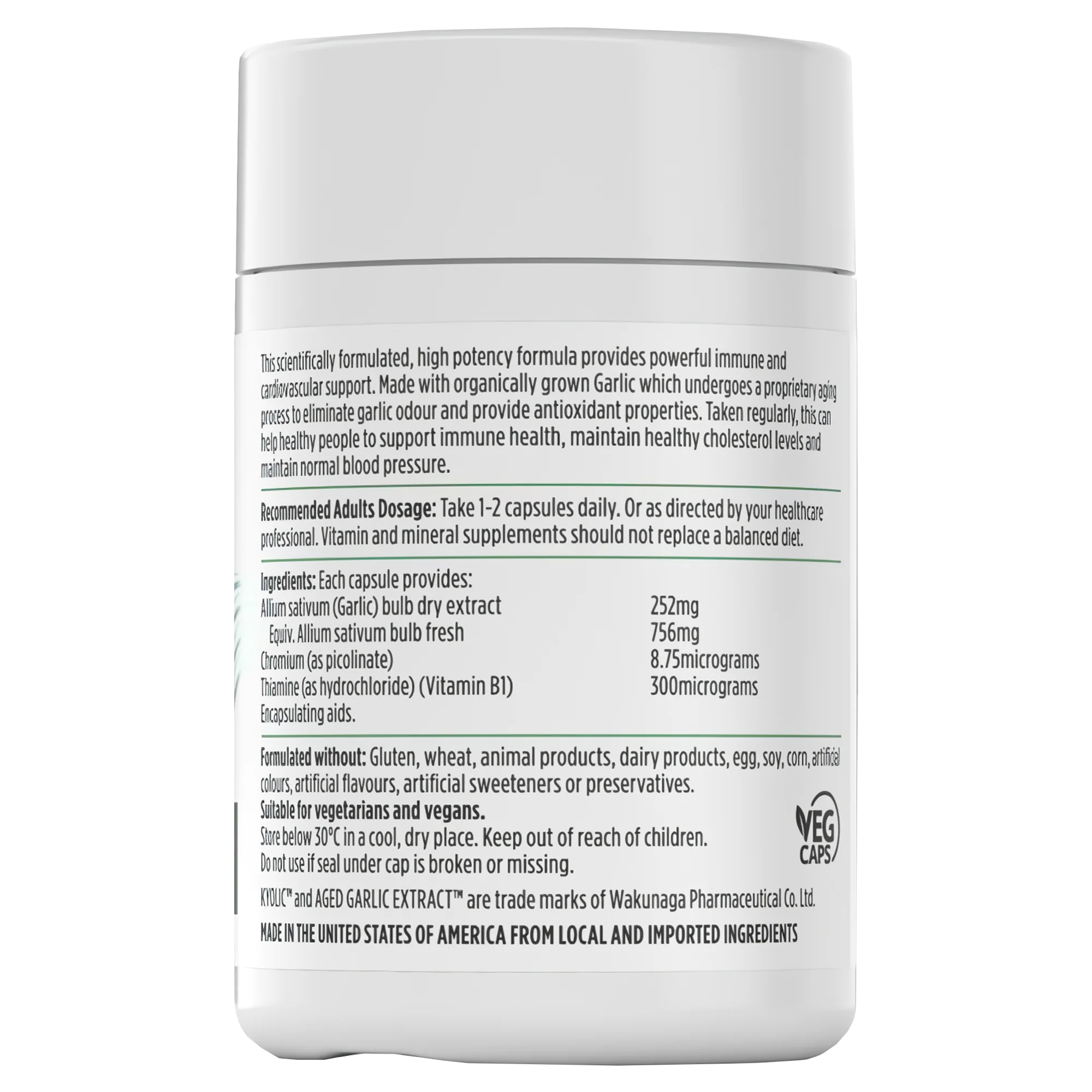 Nutralife Kyolic® Aged Garlic Extract 120 Caps (Exp. 21/11/2026) - Image 4
