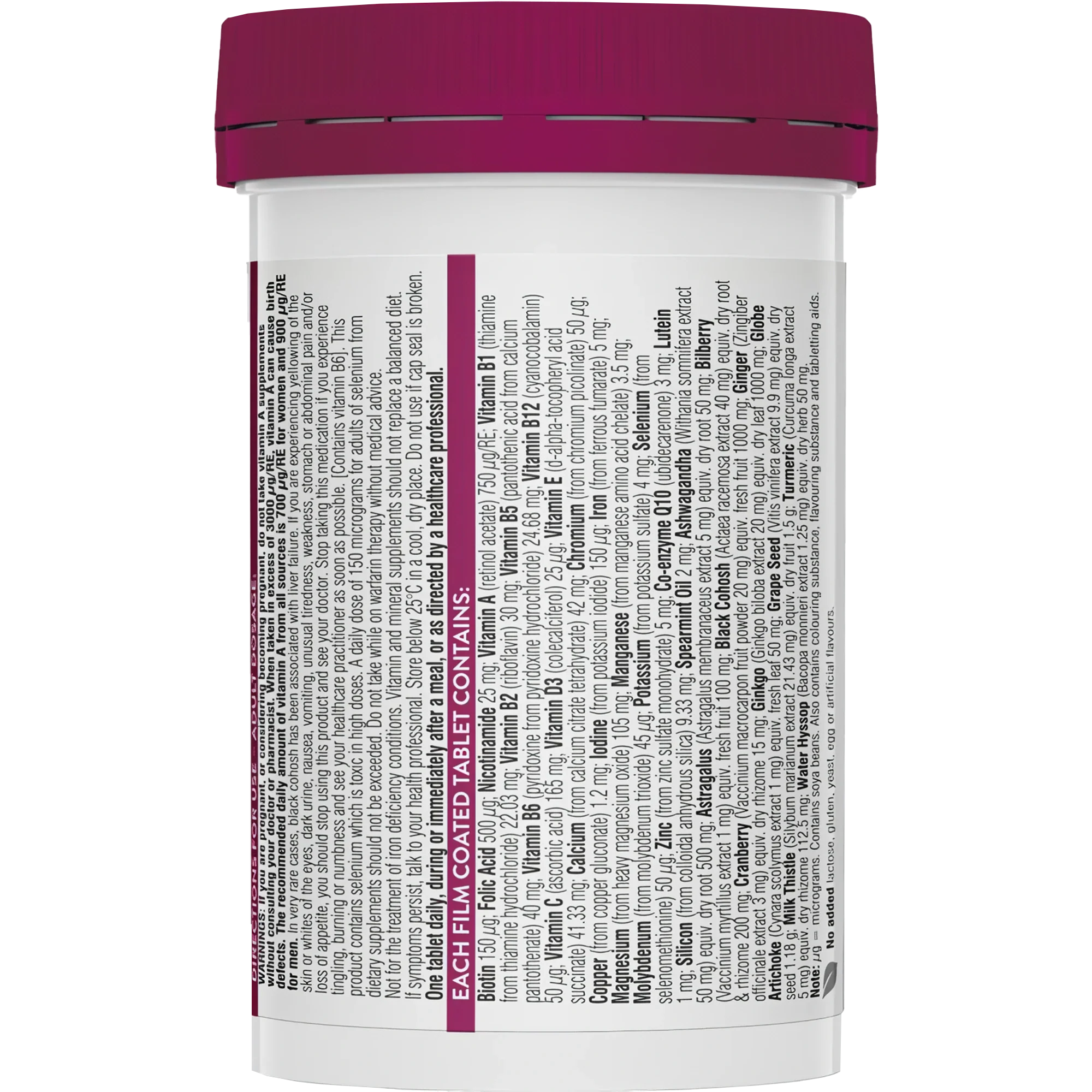 Swisse Ultivite Women's 50+ Multivitamin 60 Tablets - Image 4