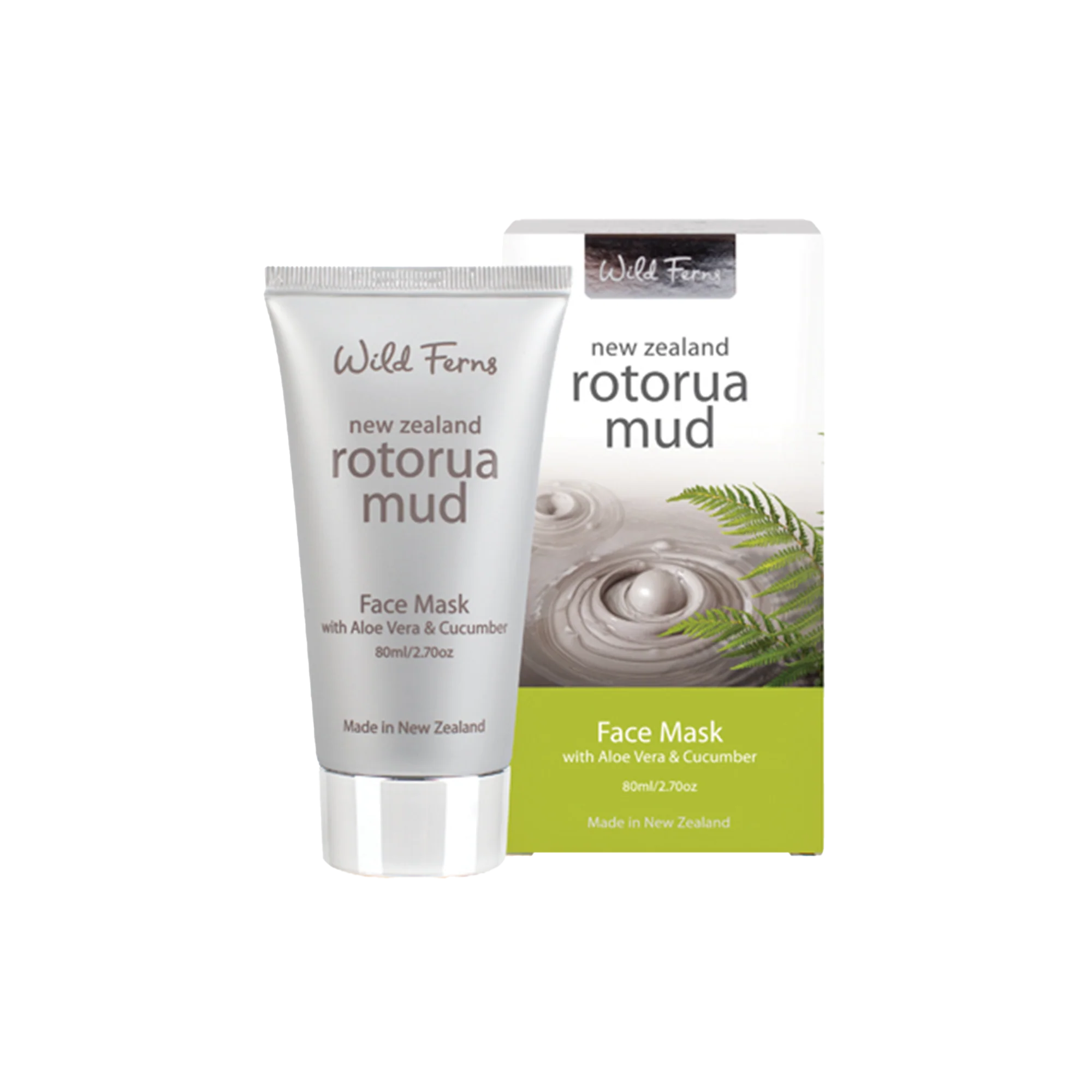 Wild Ferns Rotorua Mud Mask with Aloe Vera & Cucumber 80ml - Image 2